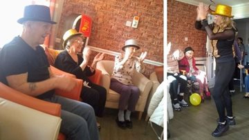 Residents put on dancing shoes at Uddingston care home